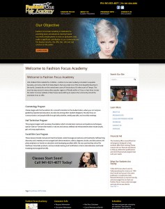 Responsive Wordpress site. Web design and development: fashionfocusacadcom