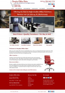 Responsive Wordpress site. Web design and development: surplusofficesales.com